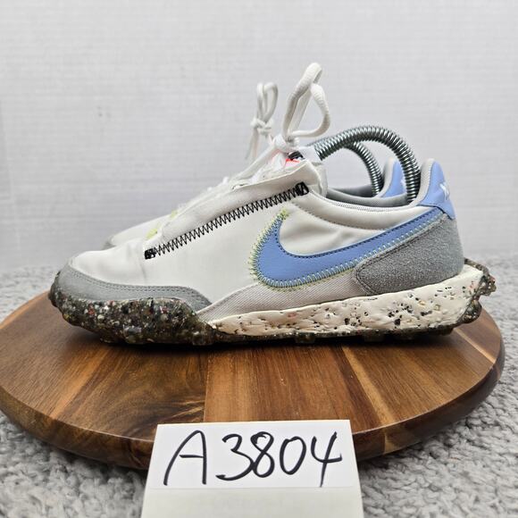 Nike Women 7.5 Waffle Racer Crater Summit White Aluminum Athletic Casual Sneaker - Picture 1 of 12